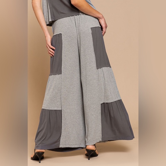 POL Gray Ribbed Knit Wide Leg Lounge Pants | Flowy Relaxed Fit - Picture 5 of 8